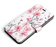Mobiwear Flip case for Samsung Galaxy S22 - M124S Pink flowers - Phone Case