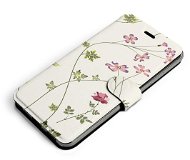 Mobiwear Flip case for Samsung Galaxy S22 Plus - MD03S Thin plants with flowers - Phone Case
