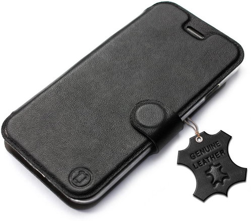 Mobiwear Leather flip case for Samsung Galaxy S22 Ultra - Black - L_BLS - Phone Case - Main image