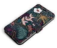 Mobiwear Flip case for Apple iPhone SE / iPhone 5 / iPhone 5S - VP13S Dark Flora - Phone Case