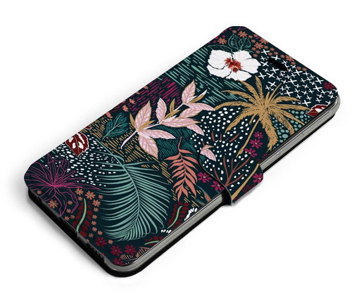 Mobiwear Flip case for Xiaomi 11T / 11T Pro - VP13S Dark Flora - Phone Case - Main image