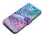 Mobiwear Flip case for Xiaomi 12 / Xiaomi 12X - MG10S Purple and blue leaves - Phone Case