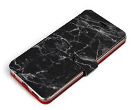 Mobiwear Flip Case for Apple iPhone 13 Mini - V056P Black Marble - Phone Case