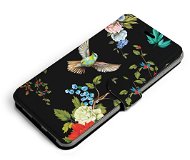 Mobiwear Flip puzdro pre Apple iPhone 13 Mini – VD09S Vtáky a kvety - Puzdro na mobil