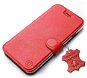 Mobiwear Kožené flip pouzdro pro Apple iPhone 13 Mini - Červené - L_RDS - Pouzdro na mobil