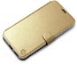 Mobiwear Flip case for Apple iPhone 13 Pro - C_GOS Gold&Gray with grey interior - Phone Case