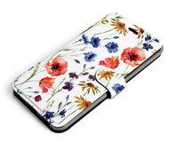 Mobiwear MP04S Apple iPhone 13 Pro flipes tok - mezei virágok - Mobiltelefon tok