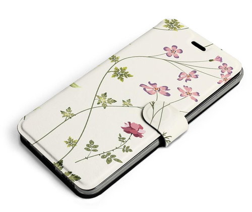 Mobiwear Flip case for Oppo A16s - MD03S Thin plants with flowers - Phone Case - Main image