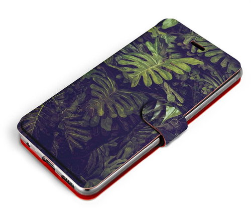 Mobiwear Flip case for Oppo A16s - V136P Green leaf wall - Phone Case - Main image
