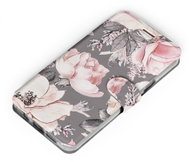 Mobiwear Flip case for Realme 8i - MX06S Flowers on grey background - Phone Case