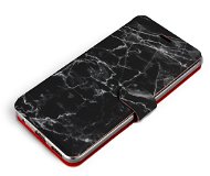 Mobiwear Flip case for Samsung Galaxy S21 FE - V056P Black Marble - Phone Case