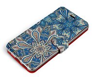 Mobiwear Flip case for Samsung Galaxy S21 FE - V108P Blue mandala flowers - Phone Case
