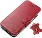 Mobiwear leather flip case for Motorola Moto E40 - Dark red - Phone Case
