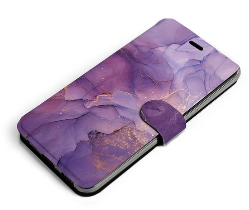 Mobiwear flip case for Apple iPhone SE (2022) - VP20S Purple Marble - Phone Case - Main image