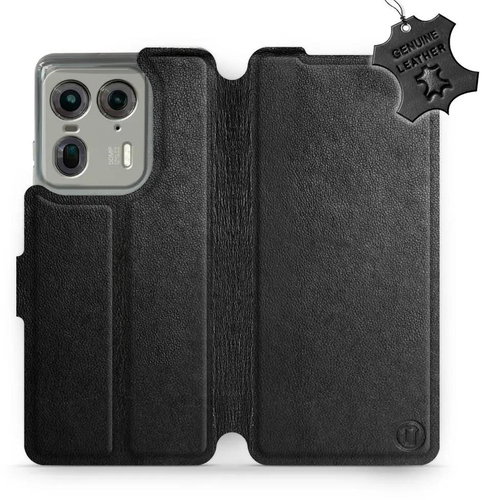 Leather Mobiwear flip book for Motorola EDGE 50 Ultra - Black - L_BLS - Phone Case - Main image