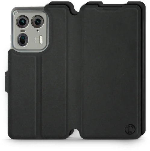 Mobiwear Soft Touch flip book for Motorola EDGE 50 Ultra - Black - Phone Case - Main image