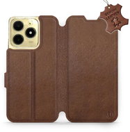 Leather Mobiwear flip book for Realme C61 - Brown - L_BRS - Phone Case