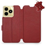 Leather Mobiwear flip book for Realme C61 - Dark red - L_DRS - Phone Case