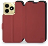 Mobiwear Soft Touch flip book for Realme C61 - Brick & Black - Phone Case