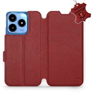 Leather Mobiwear flip book for Realme C63 - Dark red - L_DRS - Phone Case