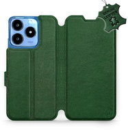 Leather Mobiwear flip book for Realme C63 - Green - L_GRS - Phone Case
