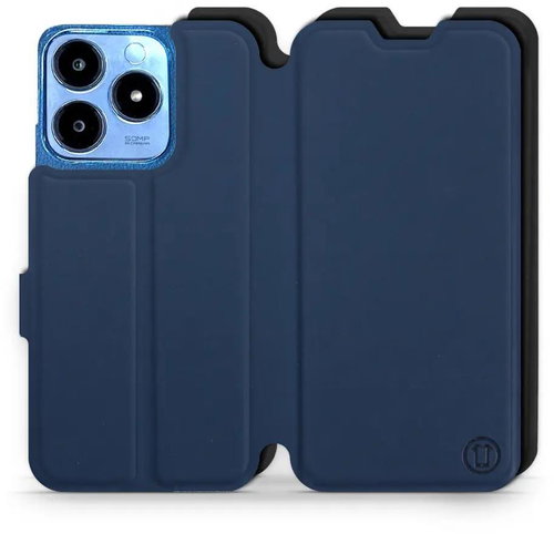 Mobiwear Soft Touch flip book for Realme C63 - Blue & Black - Phone Case - Main image