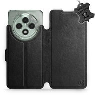 Leather Mobiwear flip book for Oppo Reno12 FS 5G - Black - L_BLS - Phone Case