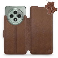 Leather Mobiwear flip book for Oppo Reno12 FS 5G - Brown - L_BRS - Phone Case