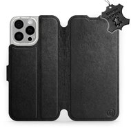 Leather Mobiwear flip book for Apple iPhone 16 Pro Max - Black - L_BLS - Phone Case