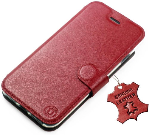 Mobiwear leather flip for Xiaomi 12T / 12T Pro - Dark red - Phone Case - Main image