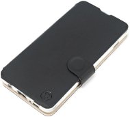 Mobiwear Soft Touch flip na Motorola Moto E22/E22i - Čierne & Béžové - Puzdro na mobil