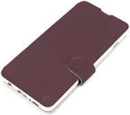 Mobiwear Soft Touch flip pro Motorola Moto E22 / E22i - Bordové & Béžové - Phone Case