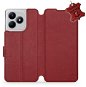 Kožené Mobiwear flip pro Realme C53 - tmavě červené - L_DRS - Phone Case