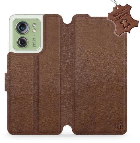 Kožené Mobiwear flip pro Motorola Edge 40 5G - hnědé - L_BRS - Phone Case - Main image
