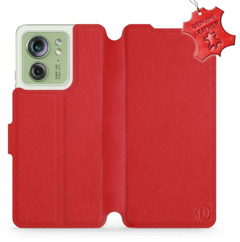 Kožené Mobiwear flip pro Motorola Edge 40 5G - červené - L_RDS - Phone Case - Main image