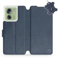 Kožené Mobiwear flip pro Motorola Edge 40 5G - modré - L_NBS - Phone Case