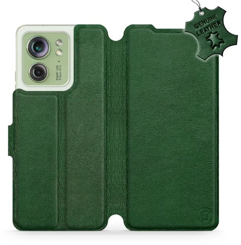 Kožené Mobiwear flip pro Motorola Edge 40 5G - zelené - L_GRS - Phone Case - Main image