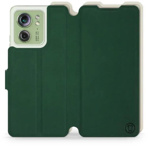 Mobiwear Soft Touch flip pro Motorola Edge 40 5G - zelené & béžové - Phone Case - Main image