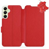 Kožené Mobiwear flip knížkové pro Samsung Galaxy A05s - Červené - L_RDS - Phone Case