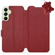 Kožené Mobiwear flip knížkové pro Samsung Galaxy A05s - Tmavě červené - L_DRS - Phone Case