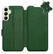 Kožené Mobiwear flip knížkové pro Samsung Galaxy A05s - Zelené - L_GRS - Phone Case
