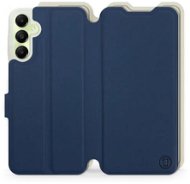 Mobiwear Soft Touch flip knížkové pro Samsung Galaxy A05s - Modré & Béžové - Phone Case