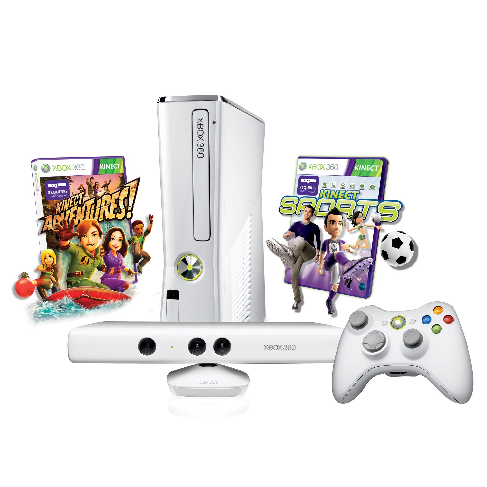 Microsoft Xbox 360 4GB Kinect Bundle White Casper (Limited Edition