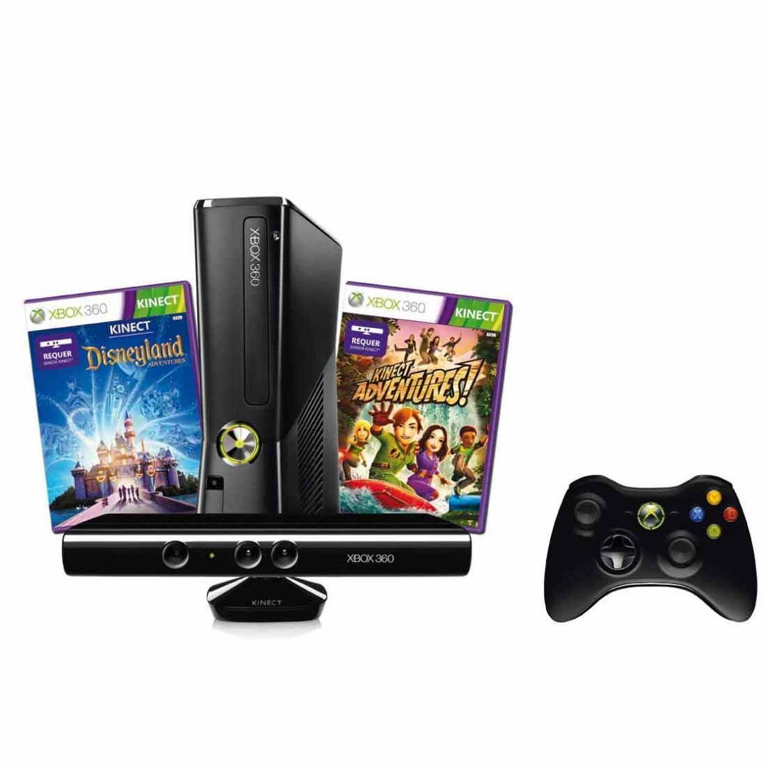 Microsoft Xbox 360 4GB Kinect Bundle + Kinect Adventures + Disney