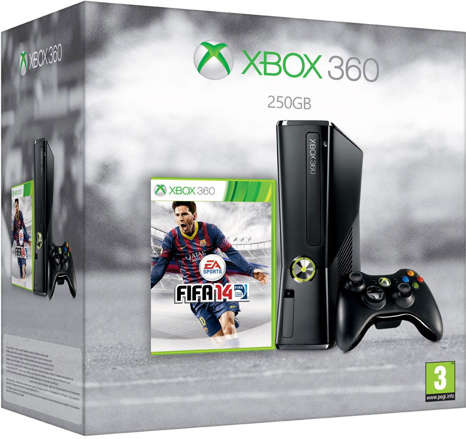 Microsoft Xbox 360 250GB FIFA 14 Bundle (Slim Edition