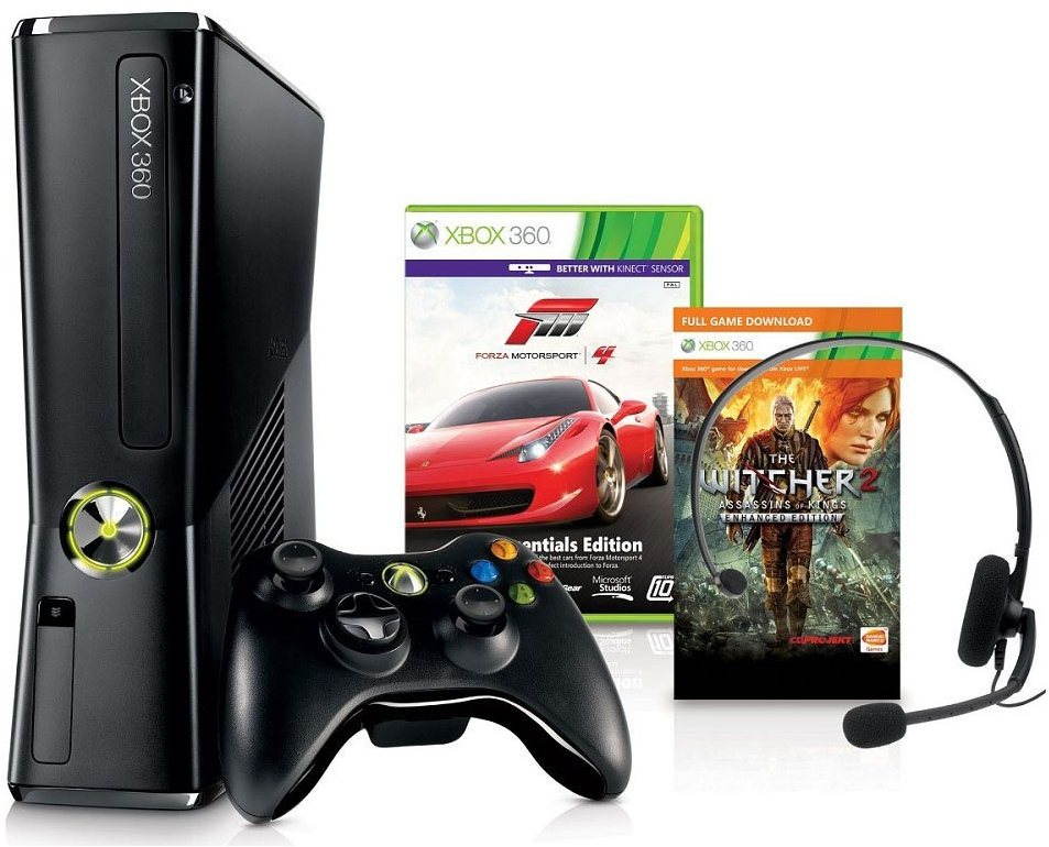 Microsoft Xbox 360 250GB HVB 2012 + Forza 4 + Zaklínač - Game