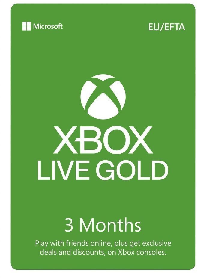 Xbox live game pass 3 best sale months