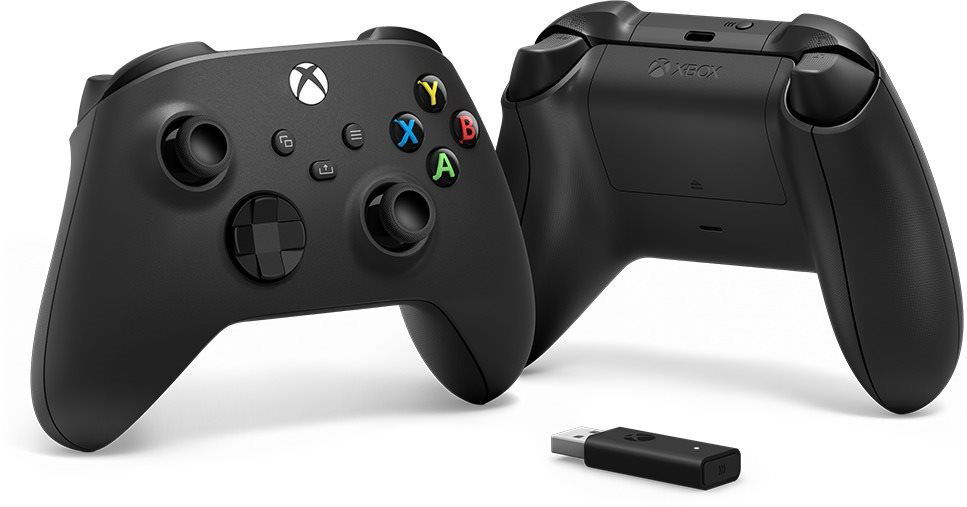 Microsoft xbox one s controller and shop wireless adapter for windows 10 black