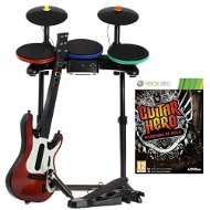 Xbox 360 - Guitar Hero: Warriors of Rock + Kytara + Mikrofon + Bubny (Super Bundle) - Hra na konzoli