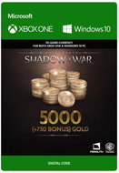 Middle-earth: Shadow of War – 5000 (+750 Bonus) Gold - (Play Anywhere) DIGITAL - Hra na PC a XBOX
